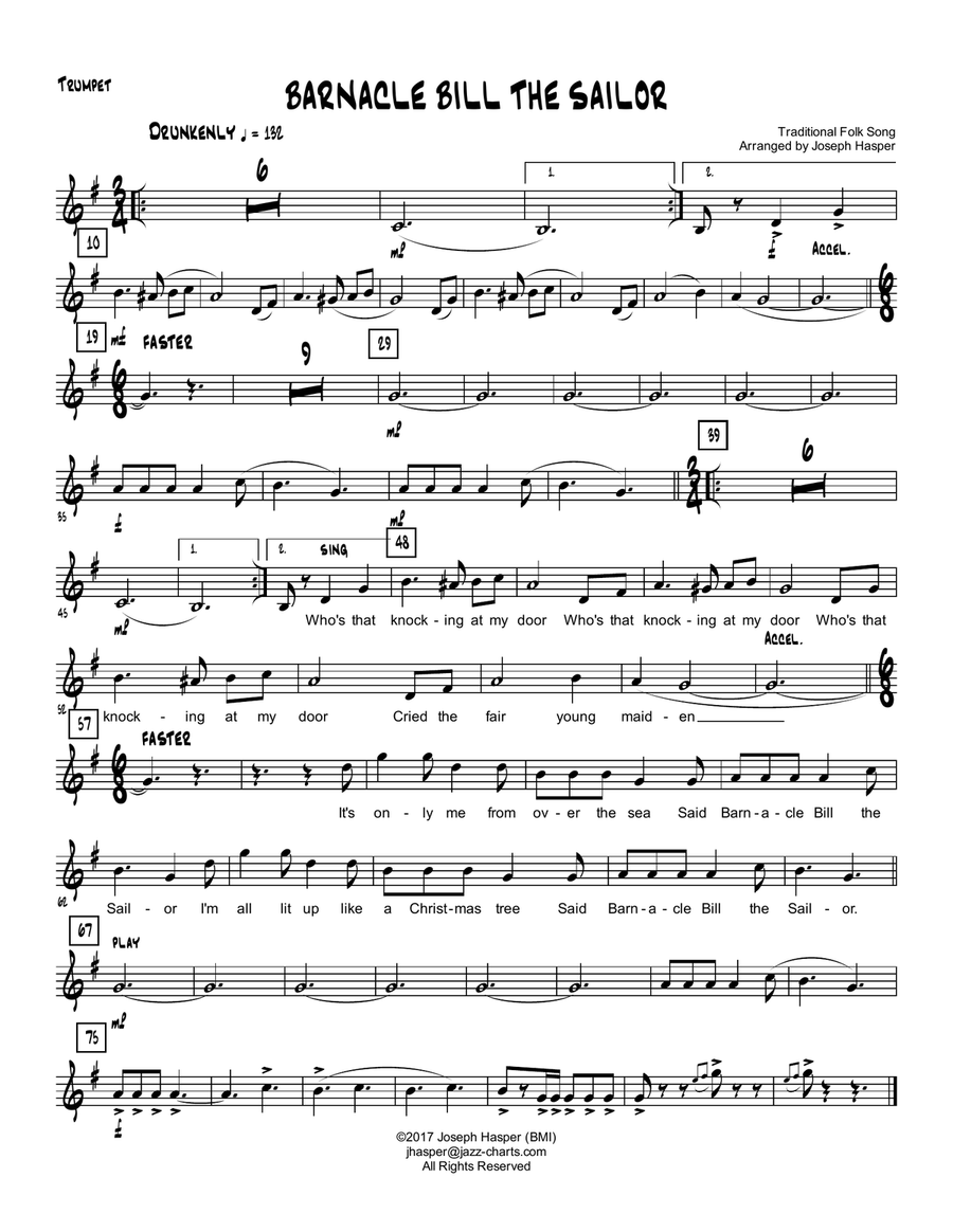 Barnacle Bill the Sailor (for German Band) Large Ensemble scores gallery preview page 4