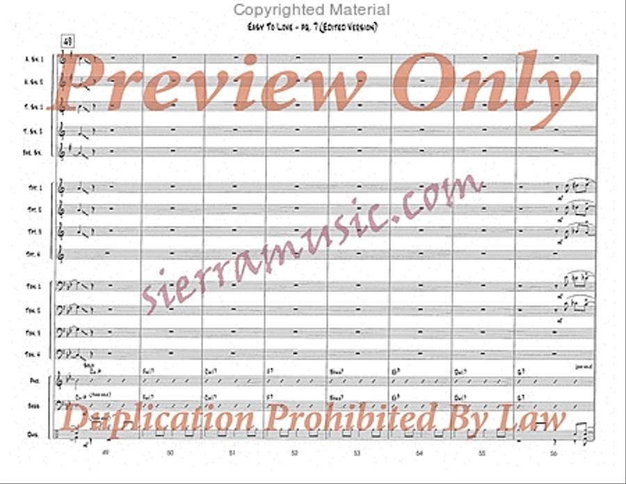 Easy To Love (Edited) Jazz Ensemble scores gallery preview page 8