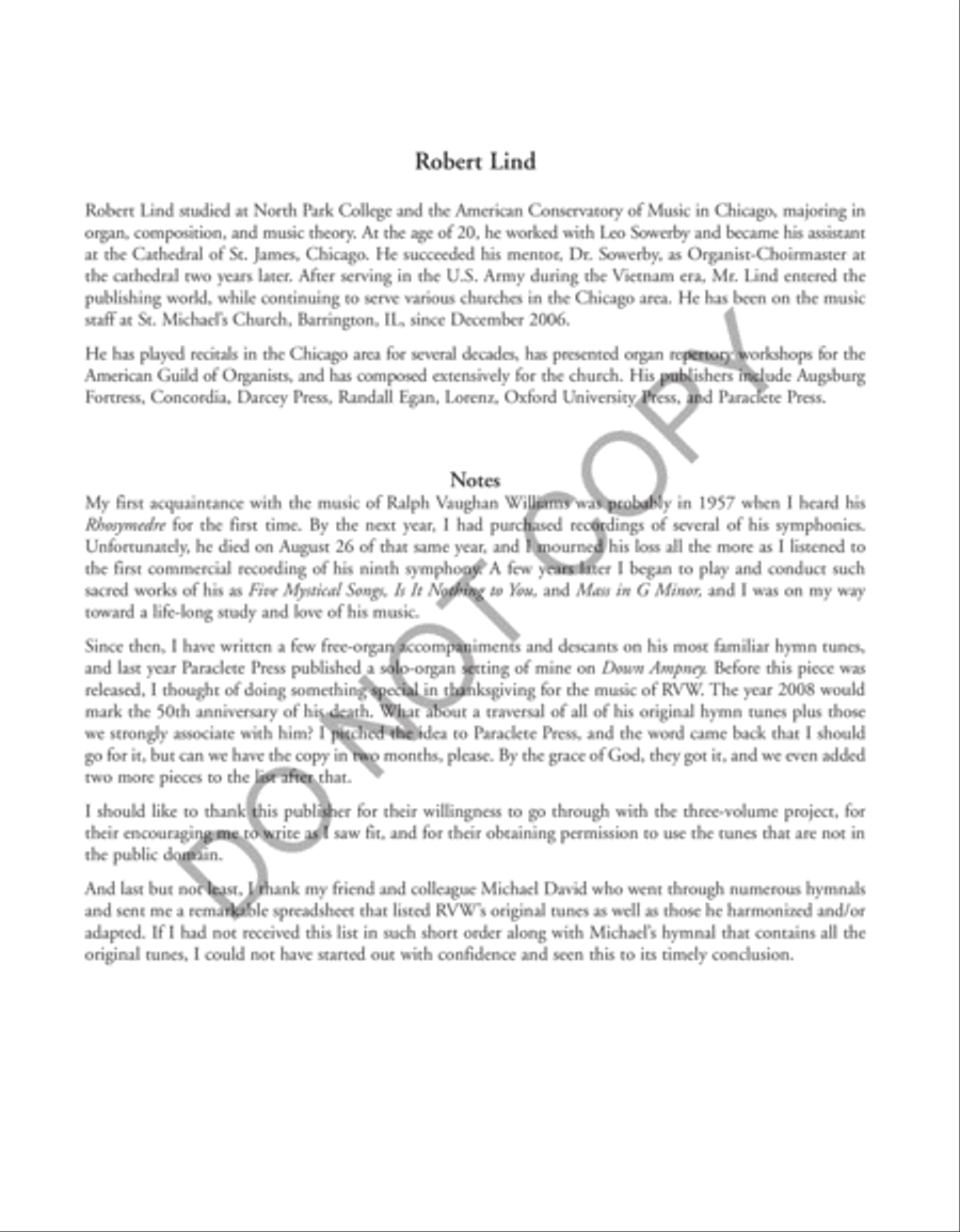 I Sing the Almighty Power of God: Organ Voluntaries on the Hymn Tunes of Ralph Vaughan Williams Volume III Organ scores gallery preview page 3