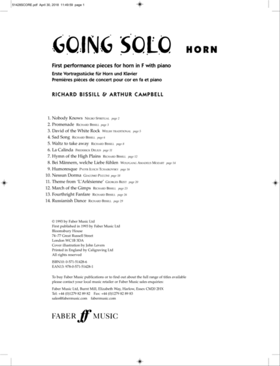 Going Solo -- Horn Going Solo -- Horn Horn scores gallery preview page 2