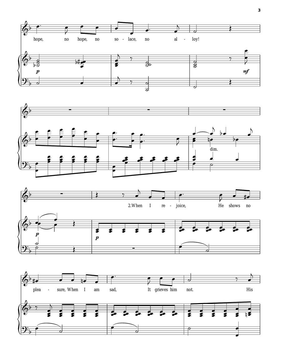When He Is Here When He Is Here Piano Solo scores gallery preview page 3