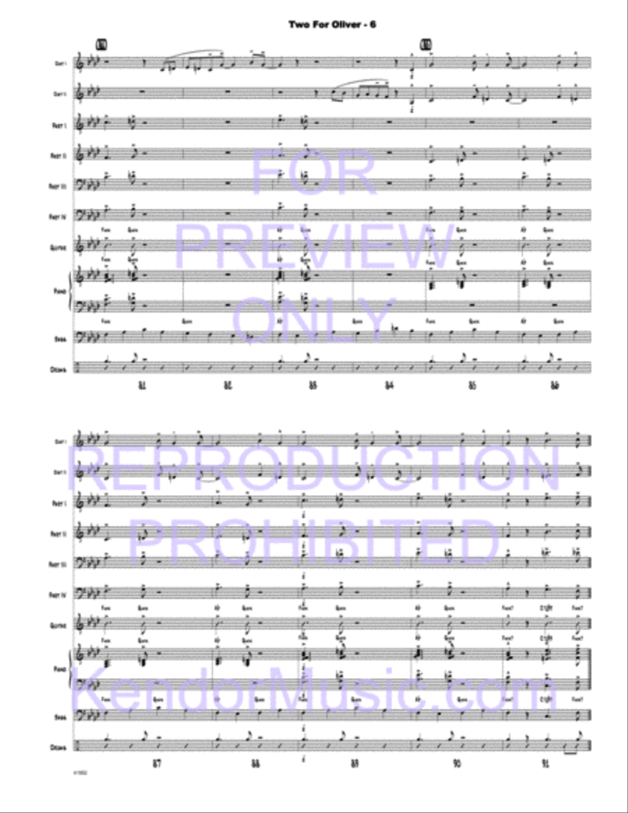 Two For Oliver Jazz Ensemble scores gallery preview page 7