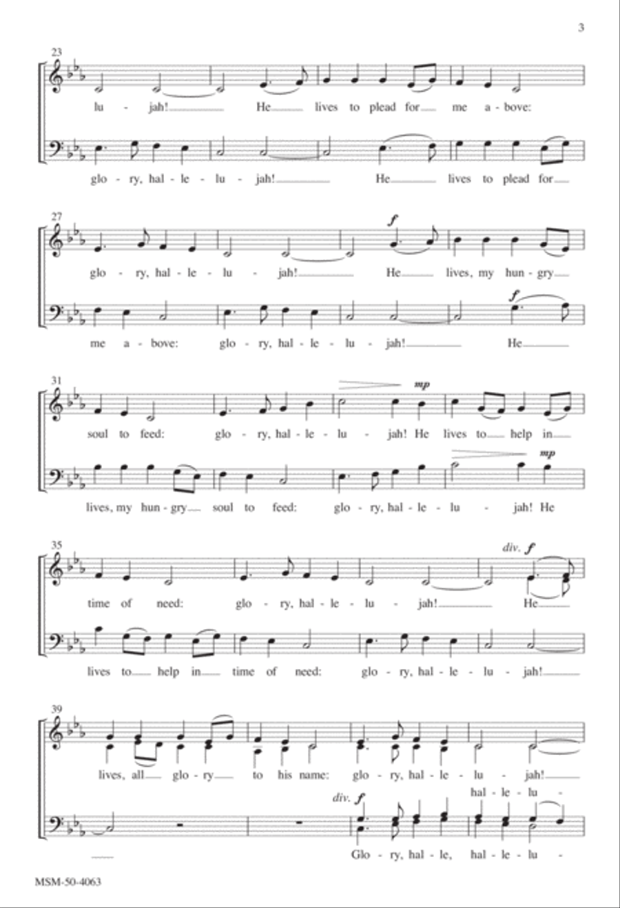 I Know That My Redeemer Lives 4-Part scores gallery preview page 2