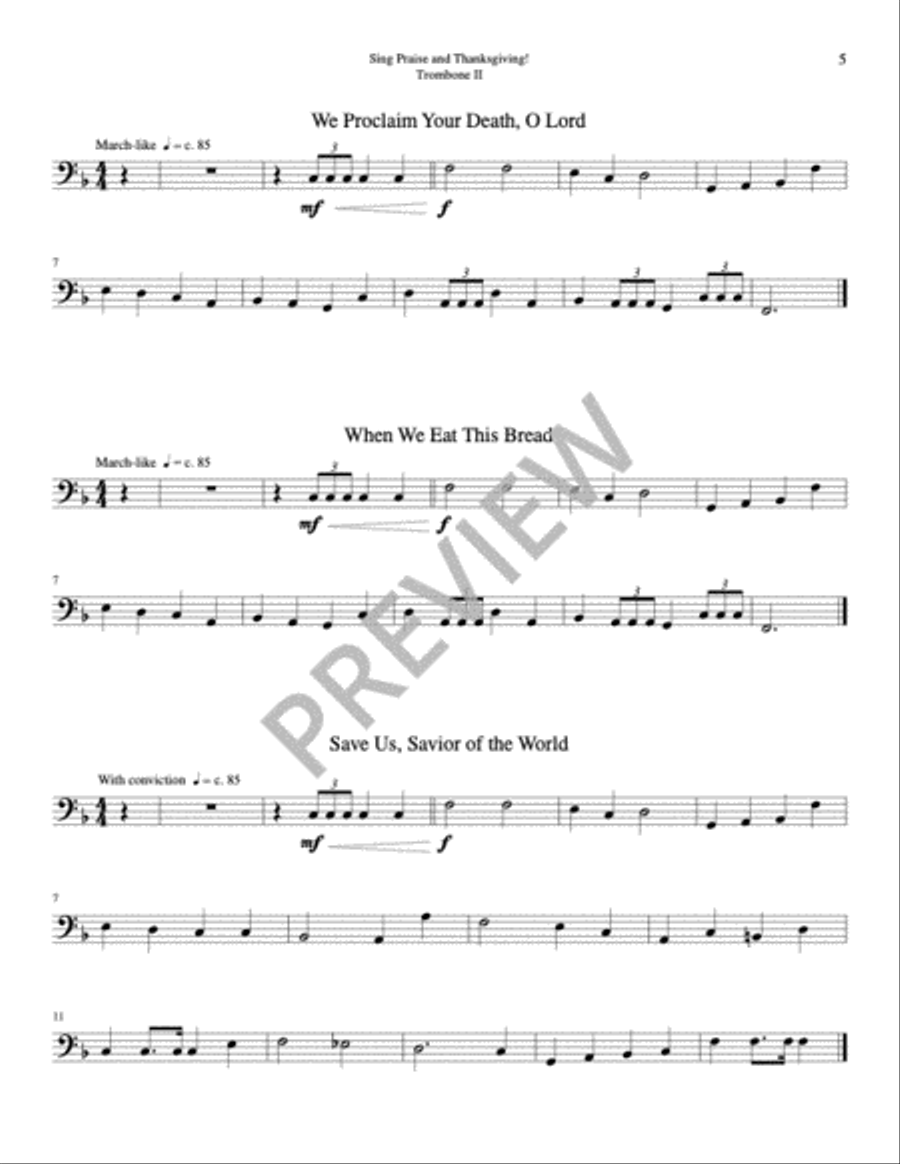 Sing Praise and Thanksgiving Mass-Choir, Cantor, Keyboard, Guitar Edition Choir scores gallery preview page 6