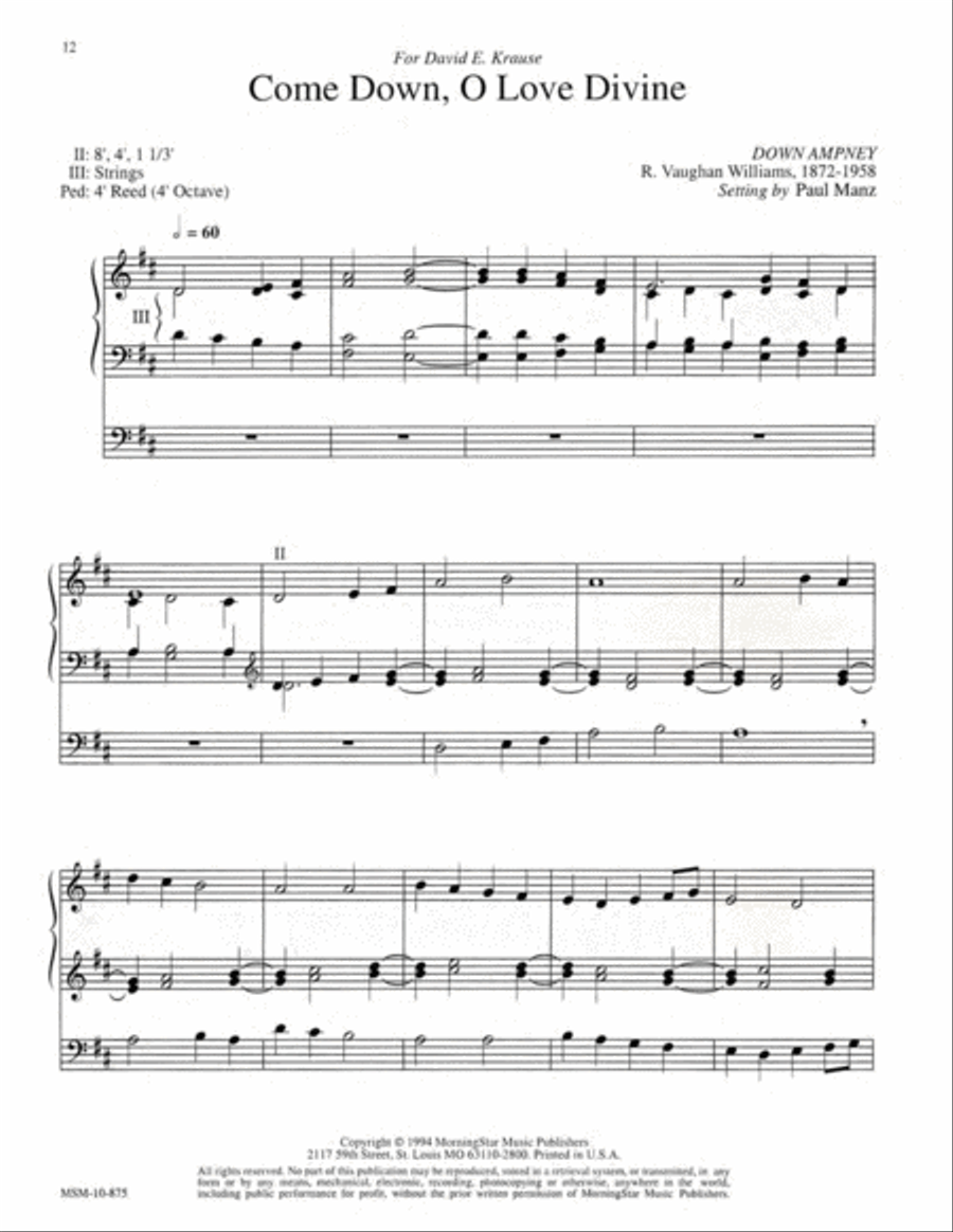 Nine Hymn Improvisations Organ scores gallery preview page 5