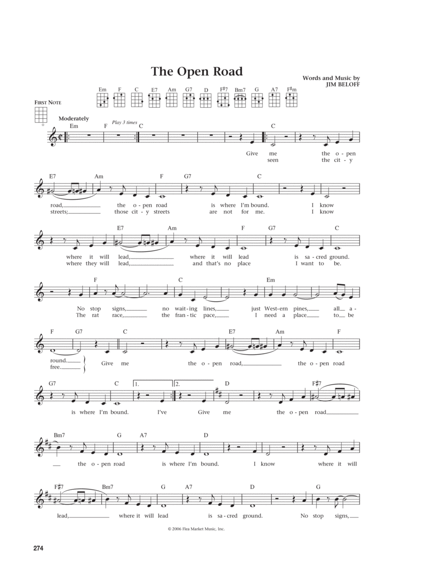 The Open Road (from The Daily Ukulele) (arr. Liz and Jim Beloff)