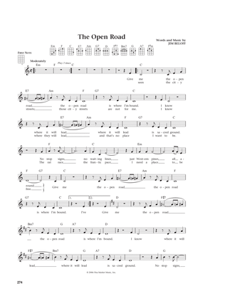 Book cover for The Open Road (from The Daily Ukulele) (arr. Liz and Jim Beloff)