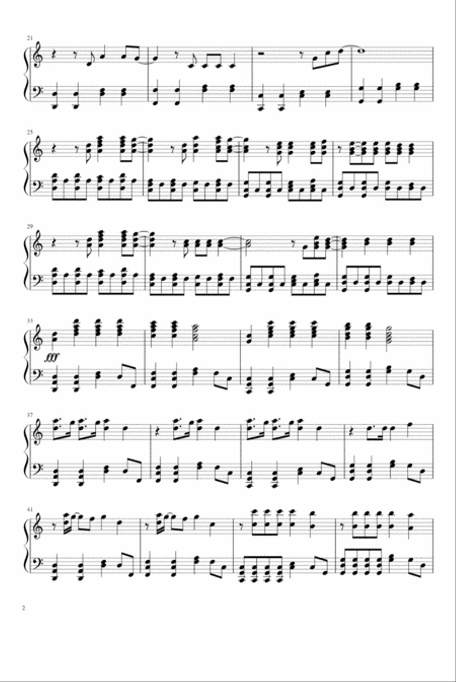 Radioactive Piano Solo scores gallery preview page 2