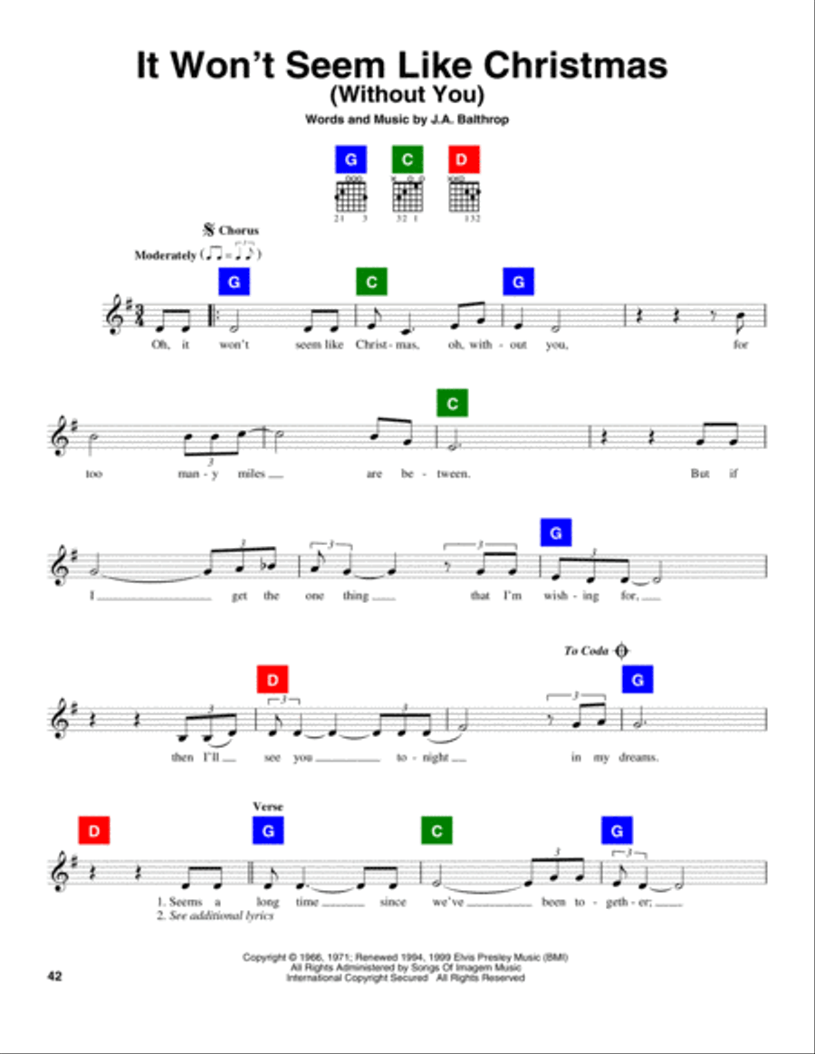 It Won't Seem Like Christmas (Without You) School and Community scores gallery preview page 1