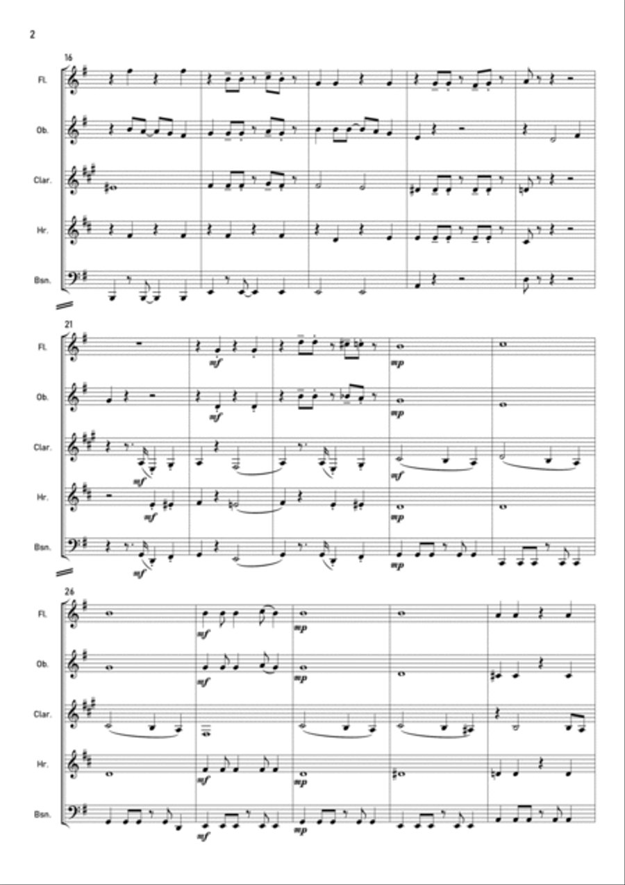 Snow Miser Woodwind Quintet scores gallery preview page 2