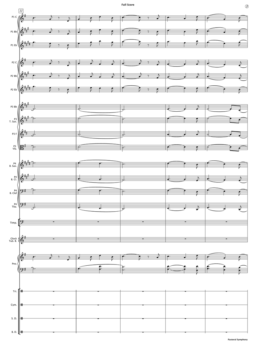 Pastoral Symphony (Flexible Instrumentation) Concert Band scores gallery preview page 6