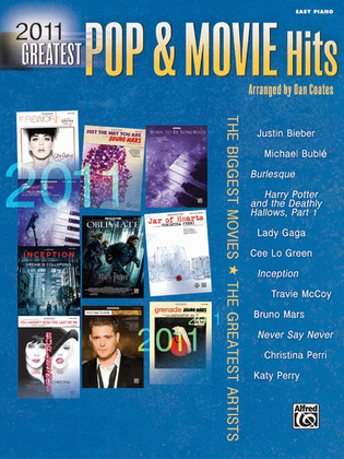 Book cover for 2011 Greatest Pop & Movie Hits