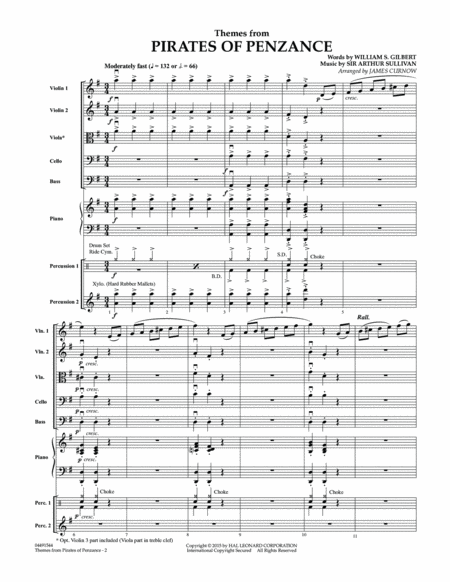 Themes from Pirates of Penzance - Conductor Score (Full Score)