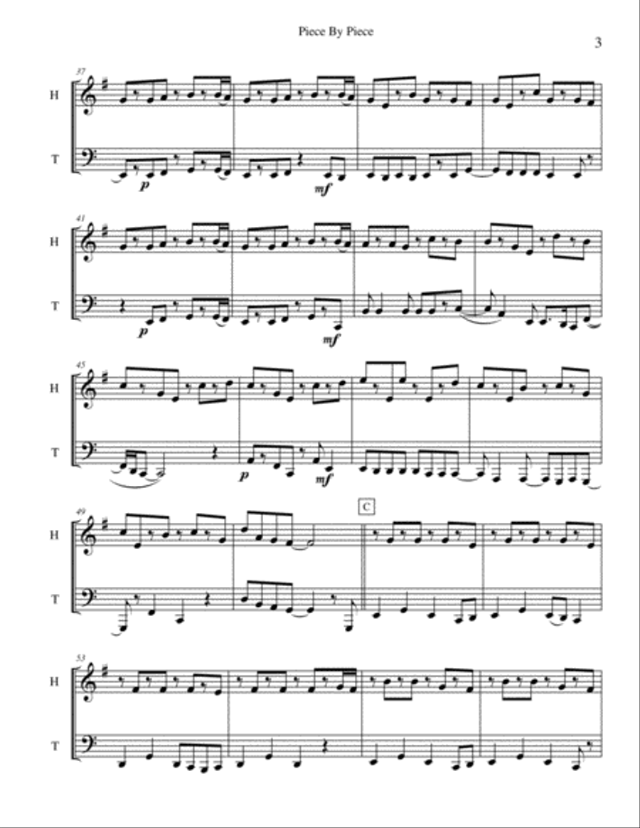 Piece By Piece Brass Duet scores gallery preview page 3