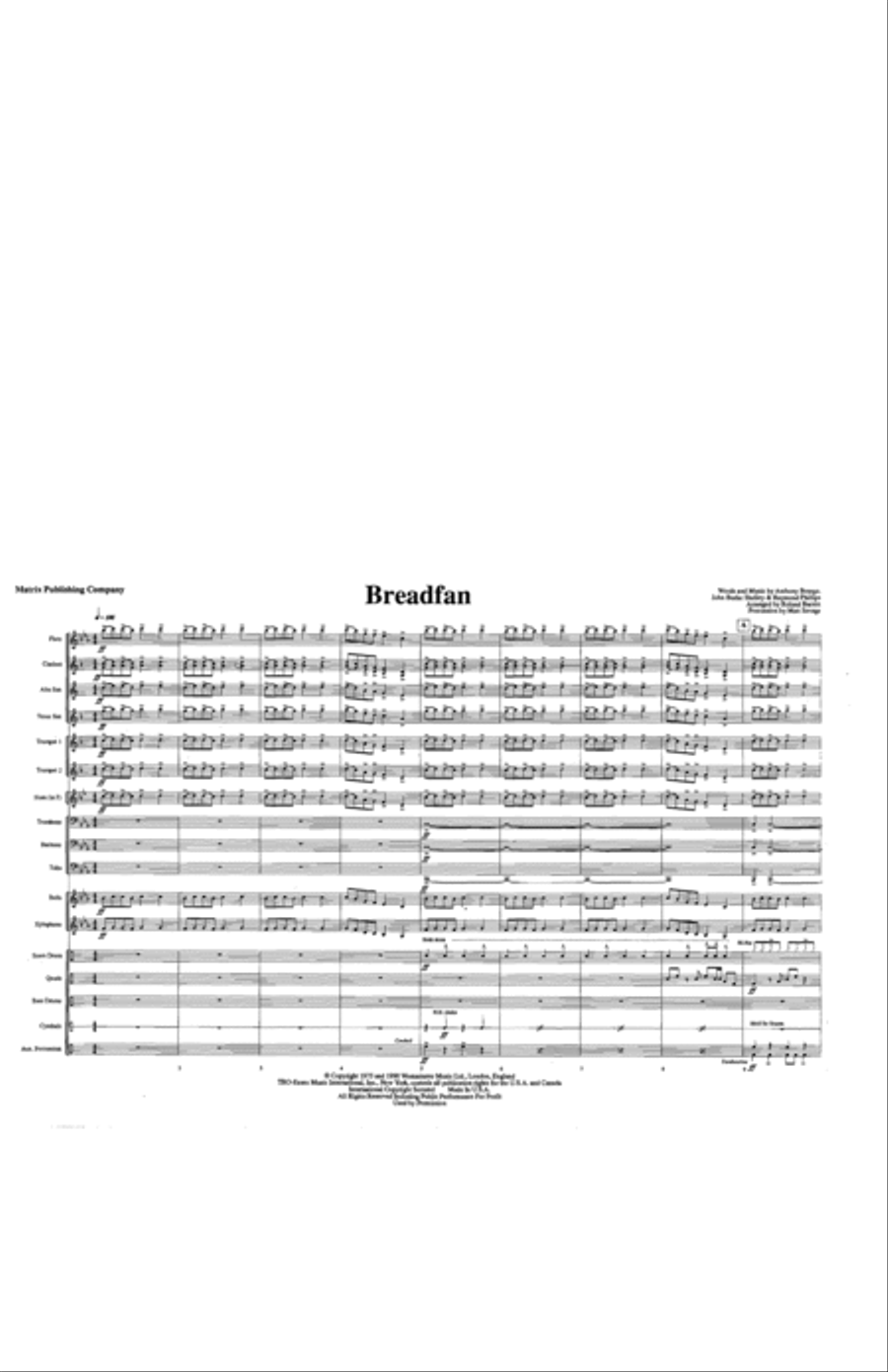 Breadfan Marching Band scores gallery preview page 2