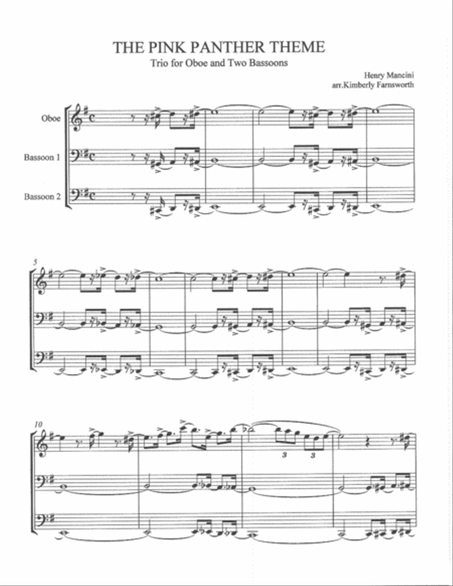The Pink Panther Woodwind Trio scores gallery preview page 2