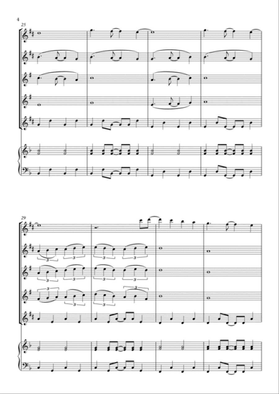 As It Was Saxophone Quintet scores gallery preview page 4