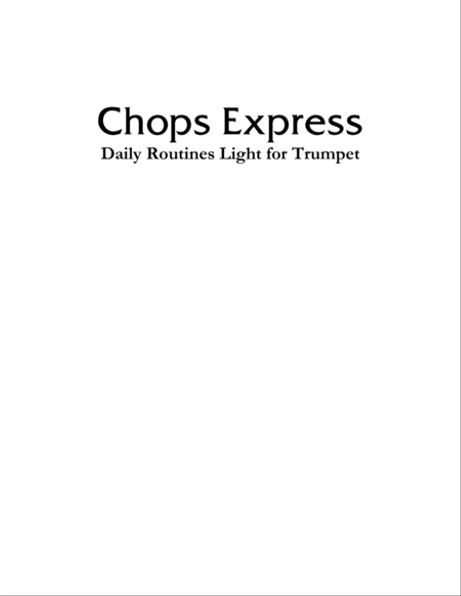 Chops Express for Trumpet by Eddie Lewis