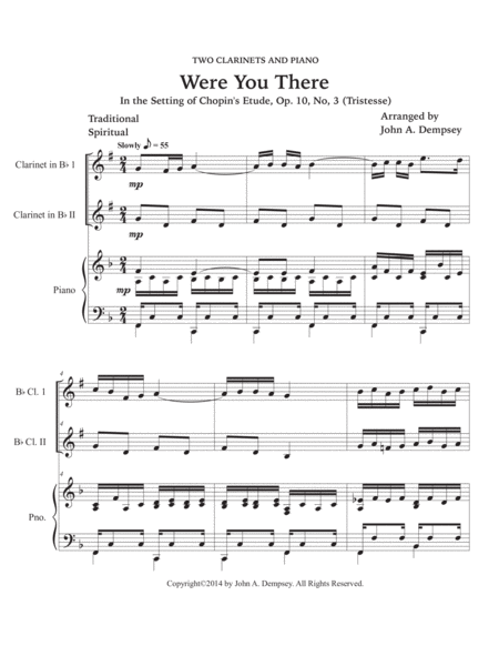 Were You There (Trio for Two Clarinets and Piano) image number null
