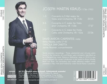 Kraus Viola Concertos