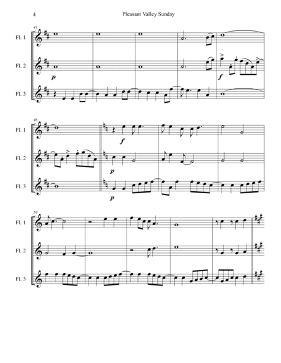 Pleasant Valley Sunday Woodwind Trio scores gallery preview page 4