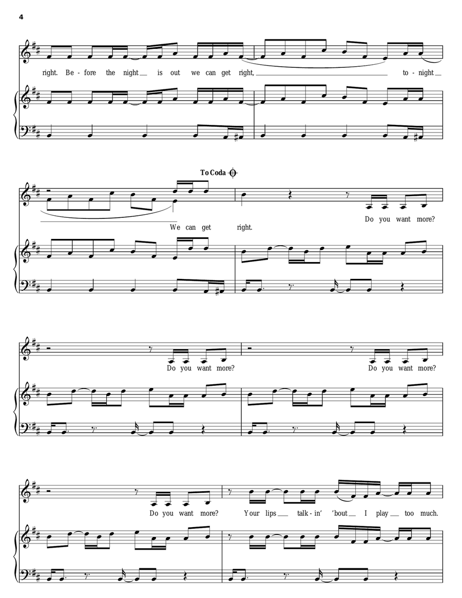 Get Right Piano, Vocal, Guitar scores gallery preview page 4