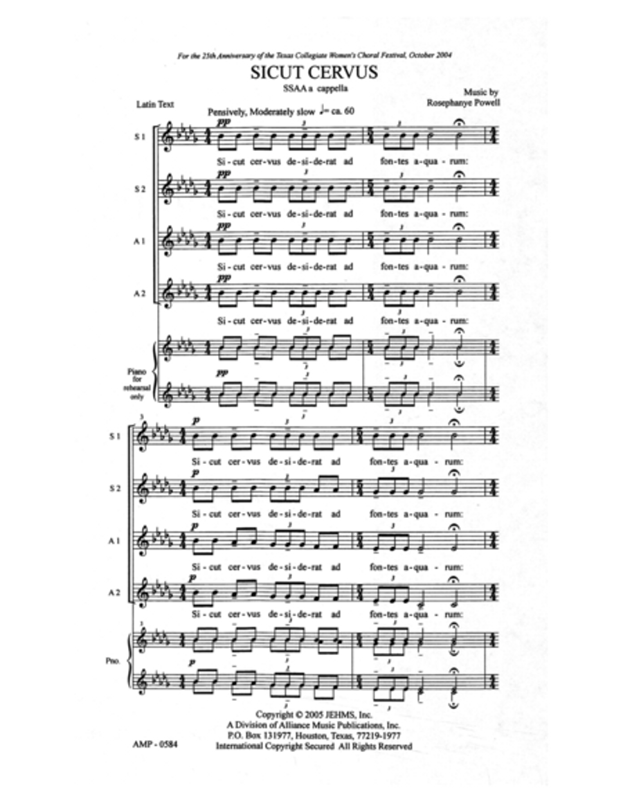 Sicut Cervus Sicut Cervus SSAA scores gallery preview page 5