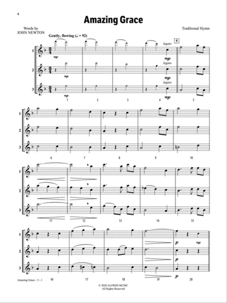 Solos, Duets & Trios for Winds: Patriotic Favorites (Flute/Oboe) Woodwind Trio scores gallery preview page 4