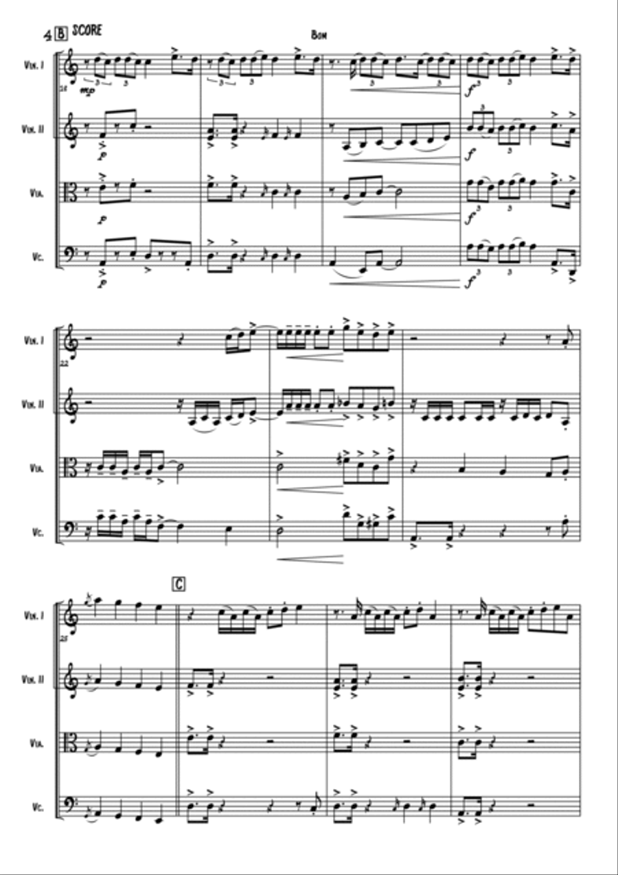 Bom String Quartet scores gallery preview page 4