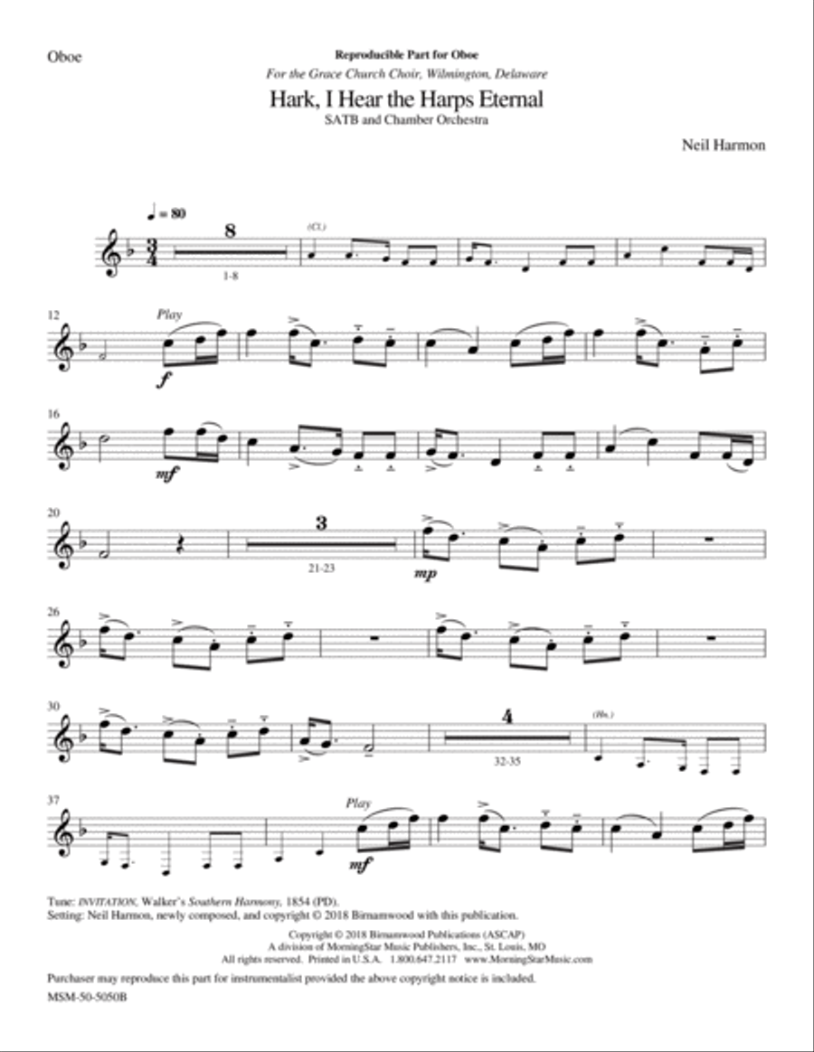 Hark, I Hear the Harps Eternal Choir scores gallery preview page 3