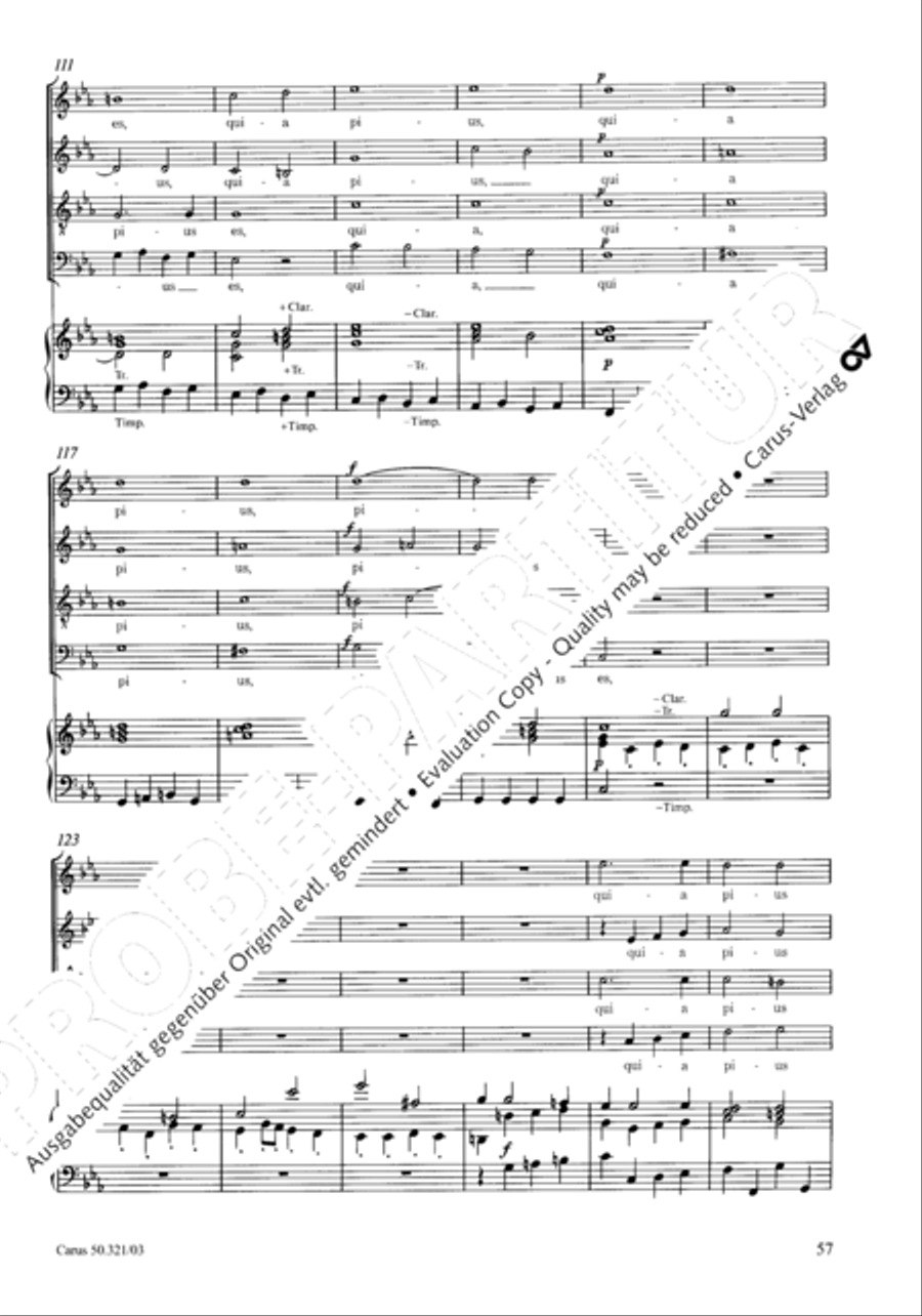 Requiem in C minor 4-Part scores gallery preview page 64
