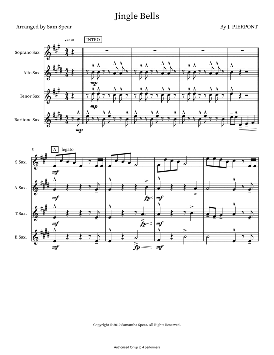 Jingle Bells Small Ensemble scores gallery preview page 1
