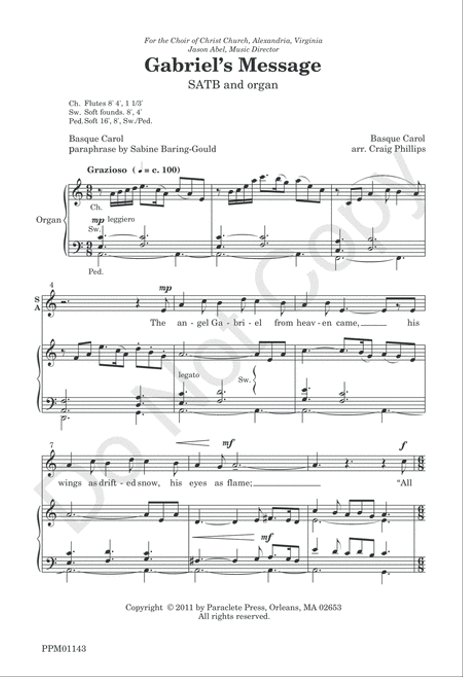 Gabriel's Message 4-Part scores gallery preview page 3