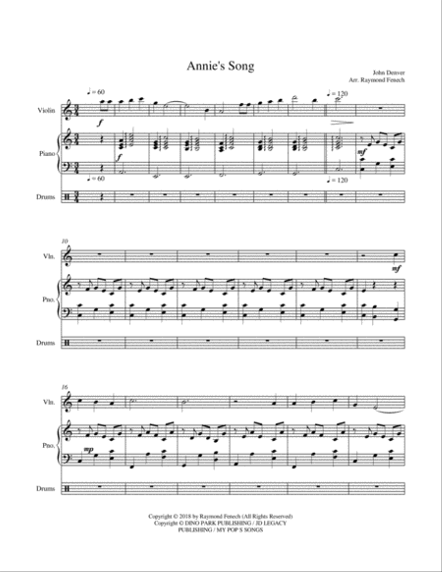Annie's Song Small Ensemble scores gallery preview page 5