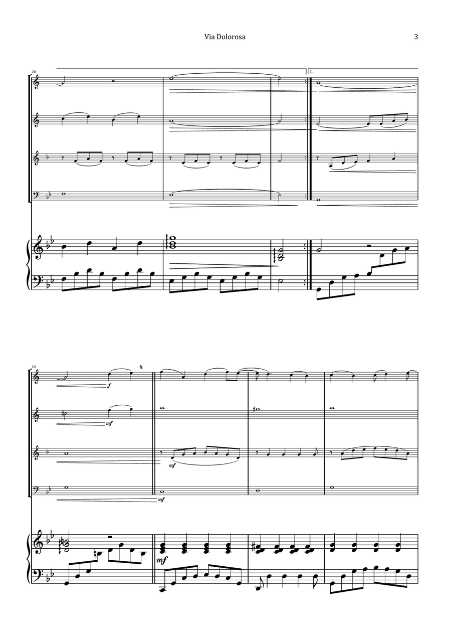 Via Dolorosa Brass Quartet scores gallery preview page 3