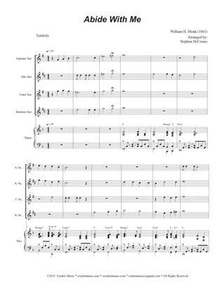 Abide With Me (Saxophone Quartet and Piano)