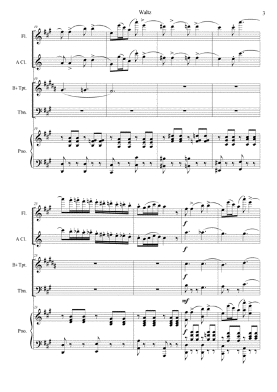 Waltz from a Life for a Tsar Chamber Orchestra scores gallery preview page 3