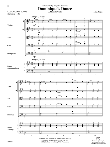 Dominiques Dance/Bvs (Score only) image number null