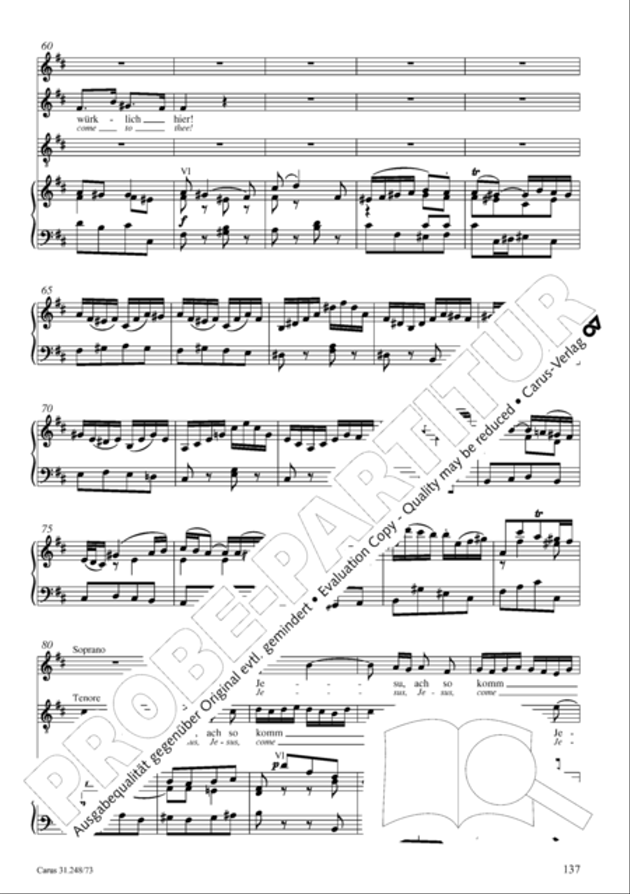 Christmas Oratorio (Weihnachtsoratorium, Teile IV-VI) 4-Part scores gallery preview page 58