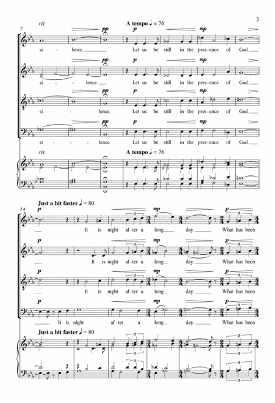 Night Prayer 4-Part scores gallery preview page 3