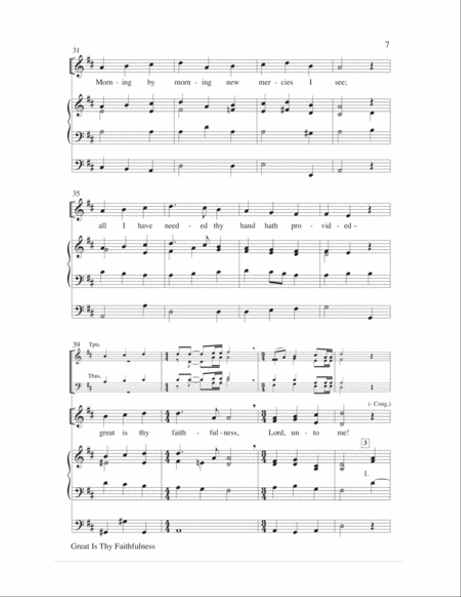 Great is Thy Faithfulness Choir scores gallery preview page 7