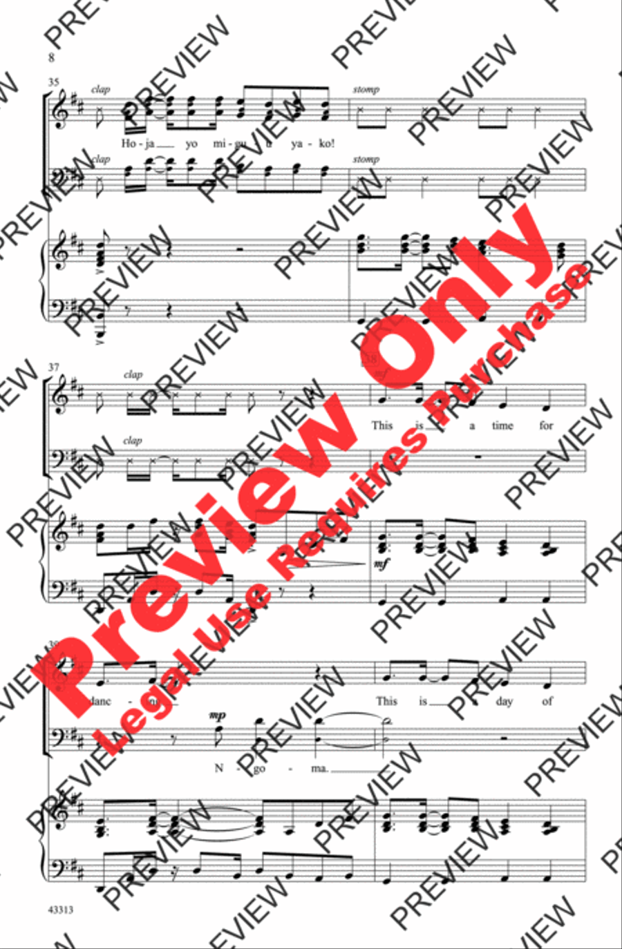 Sisi Sote Sisi Sote 3-Part scores gallery preview page 8