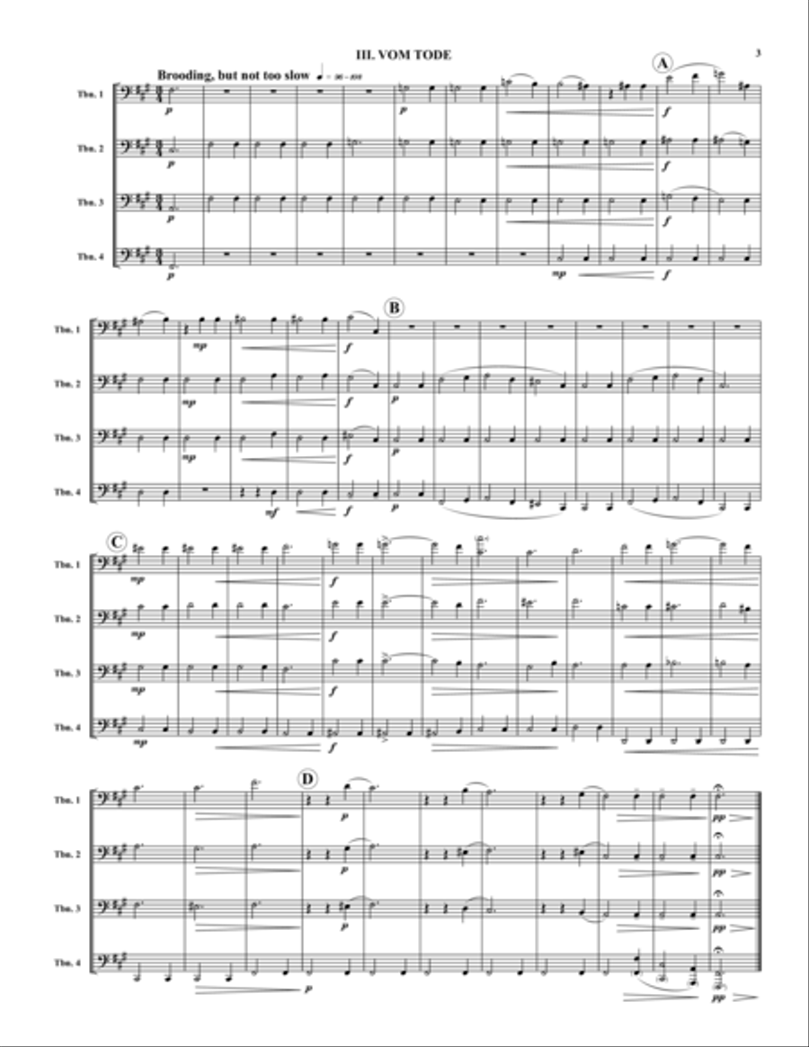 Four Beethoven Lieder Trombone Quartet scores gallery preview page 3