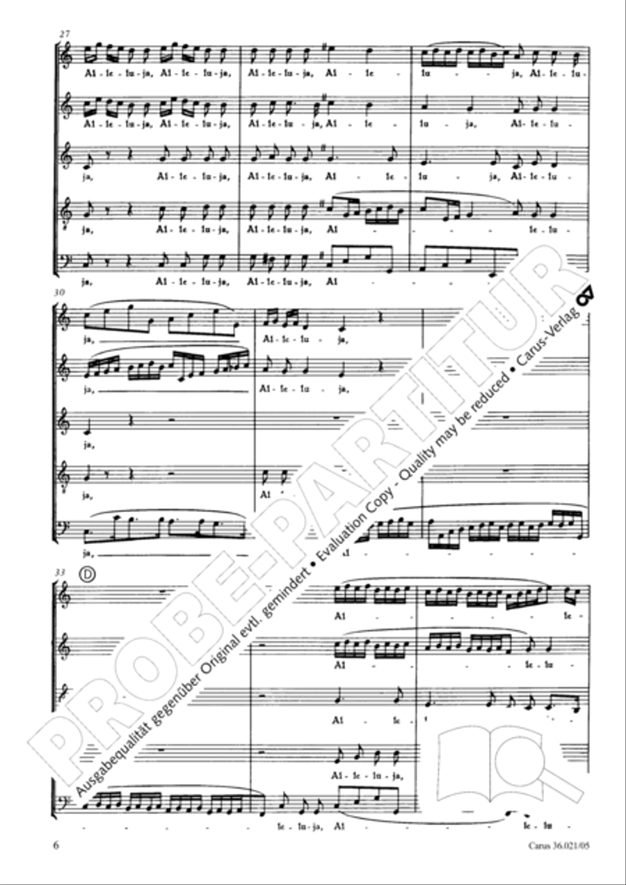 Alleluja Alleluja SSATB scores gallery preview page 6