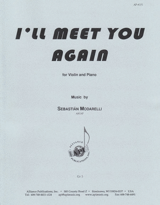 Book cover for I'll Meet You Again - Vln-pno
