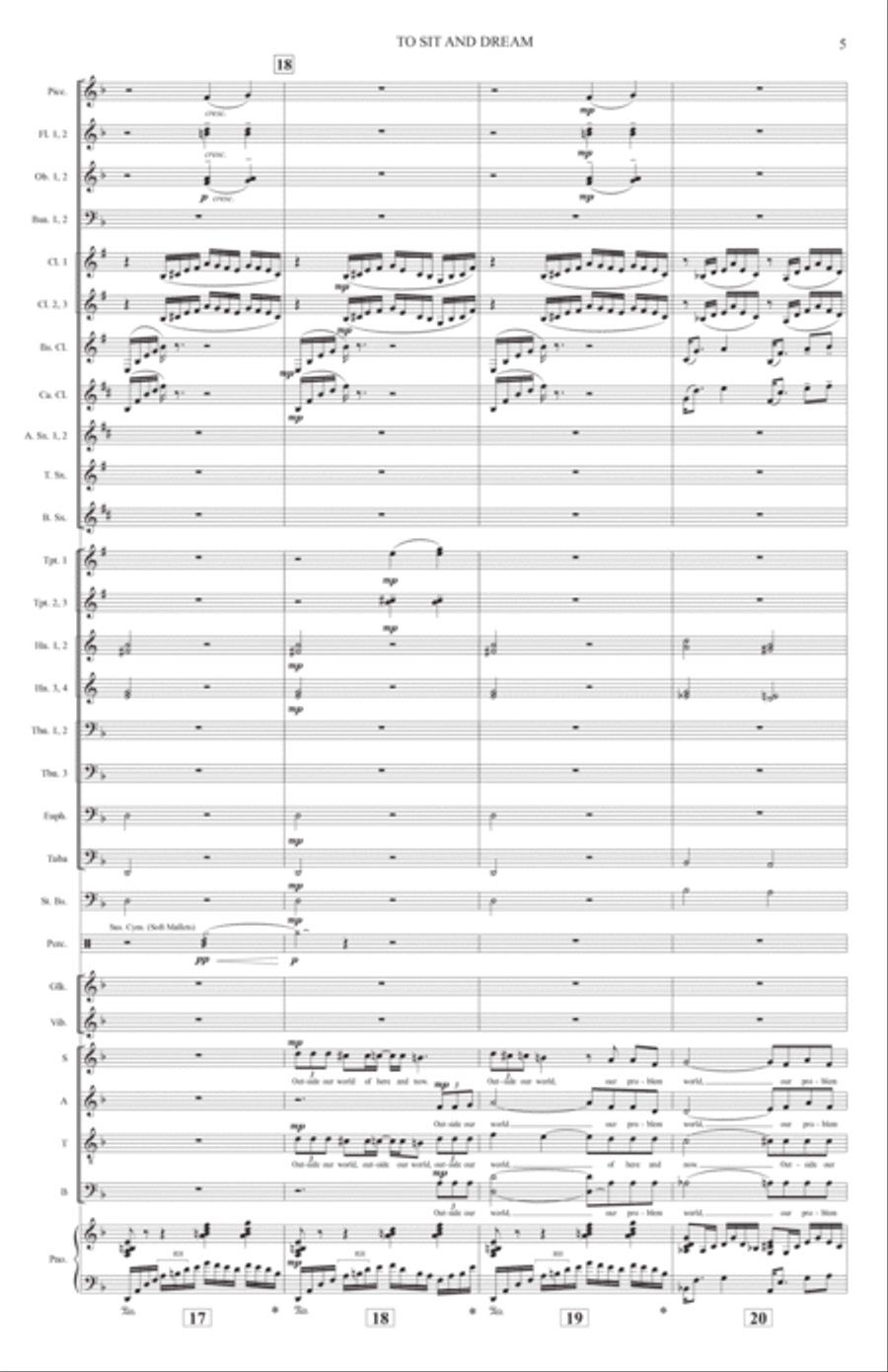 To Sit And Dream (Band Accompaniment) - Full Score Choir scores gallery preview page 5