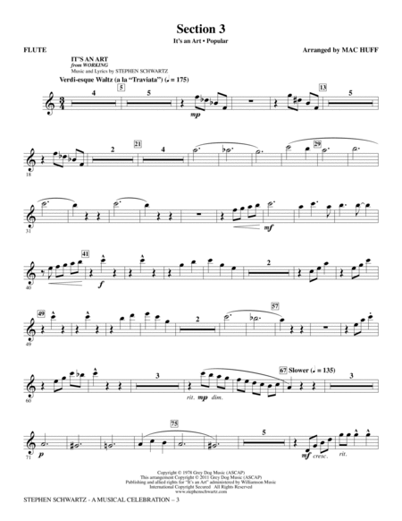 Stephen Schwartz: A Musical Celebration (Medley) - Flute