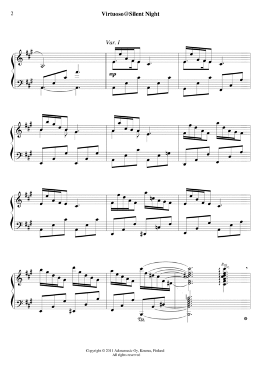 Virtuoso@Silent Night Virtuoso@Silent Night Piano Solo scores gallery preview page 4