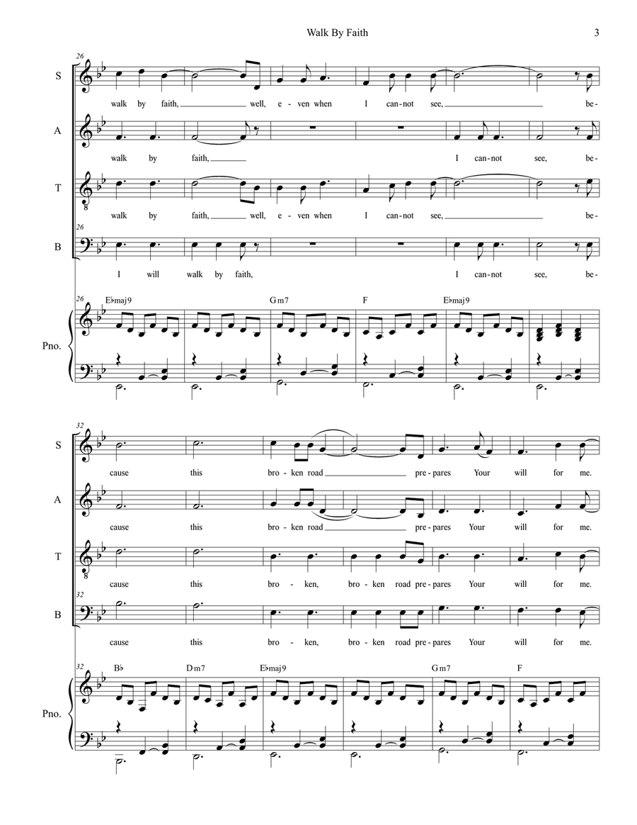 Walk By Faith Walk By Faith 4-Part scores gallery preview page 3