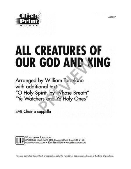 All Creatures of our God and King